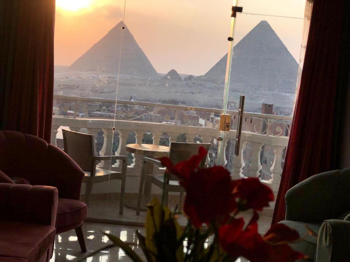 Full Pyramids View Apartment With Balcony For 8 P Kafret el-Gabal Kültér fotó